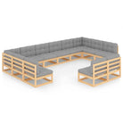 Tuinset van massief grenenhout voor ontspanning en gezelligheid - Tuinsets