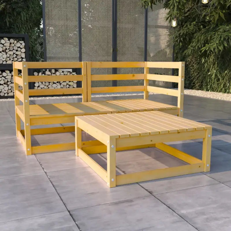 Tuinset van massief grenenhout voor ontspanning en gezelligheid - Naturel / Nee - Tuinsets