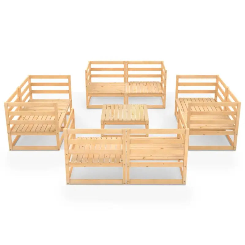 Tuinset van massief grenenhout voor ontspanning en gezelligheid - Naturel / Nee - Tuinsets