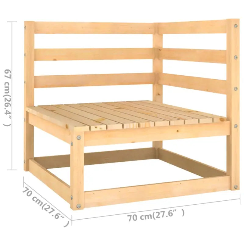 Tuinset van massief grenenhout voor ontspanning en gezelligheid - Tuinsets