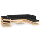 Tuinset van massief grenenhout voor ontspanning en gezelligheid - Naturel en antraciet / Ja - Tuinsets