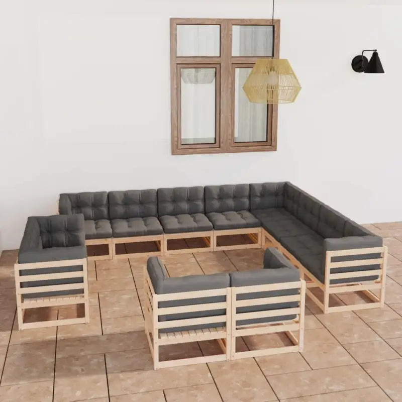 Tuinset van massief grenenhout voor ontspanning en gezelligheid - Tuinsets