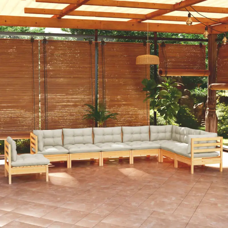 Tuinset van massief grenenhout voor ontspanning en gezelligheid - Tuinsets