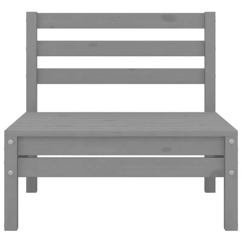 Tuinset van massief grenenhout voor ontspanning en gezelligheid - Grijs - Tuinsets