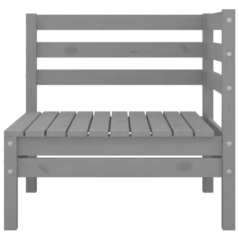 Tuinset van massief grenenhout voor ontspanning en gezelligheid - Grijs - Tuinsets