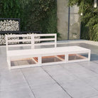 Tuinset van massief grenenhout voor ontspanning en gezelligheid - Wit - Tuinsets