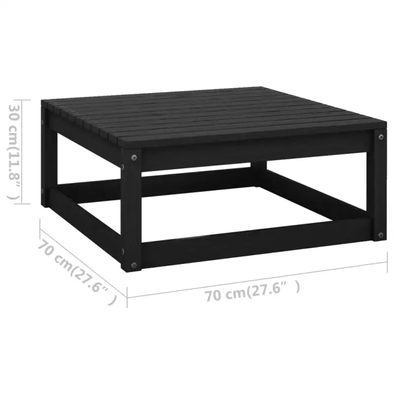 Tuinset van massief grenenhout voor ontspanning en gezelligheid - Zwart / Ja - Tuinsets