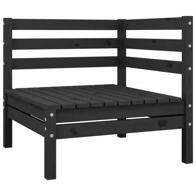 Tuinset van massief grenenhout voor ontspanning en gezelligheid - Zwart - Tuinsets