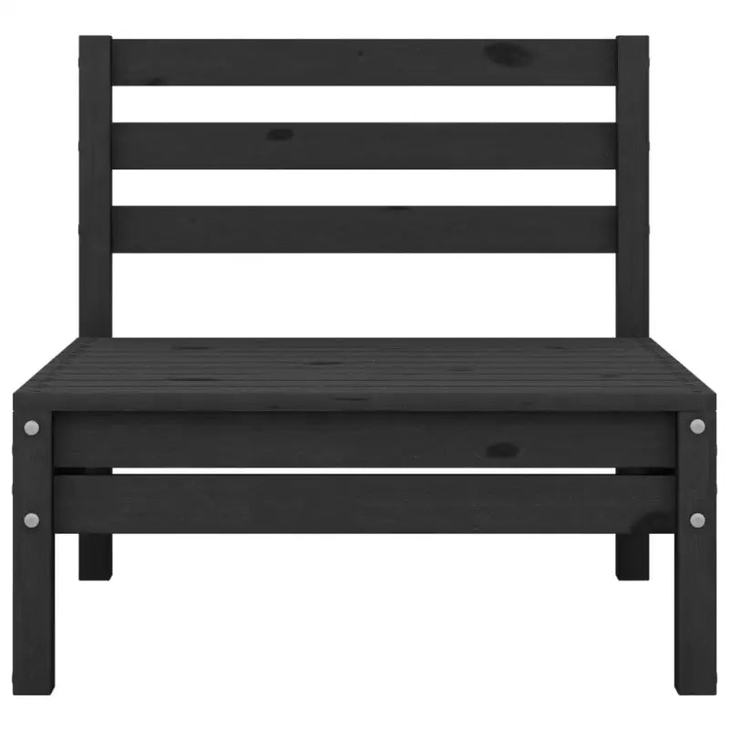 Tuinset van massief grenenhout voor ontspanning en gezelligheid - Zwart - Tuinsets