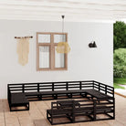 Tuinset van massief grenenhout voor ontspanning en gezelligheid - Zwart / Nee - Tuinsets