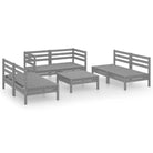 Tuinset van massief grenenhout voor ontspanning en plezier - Grijs - Tuinsets