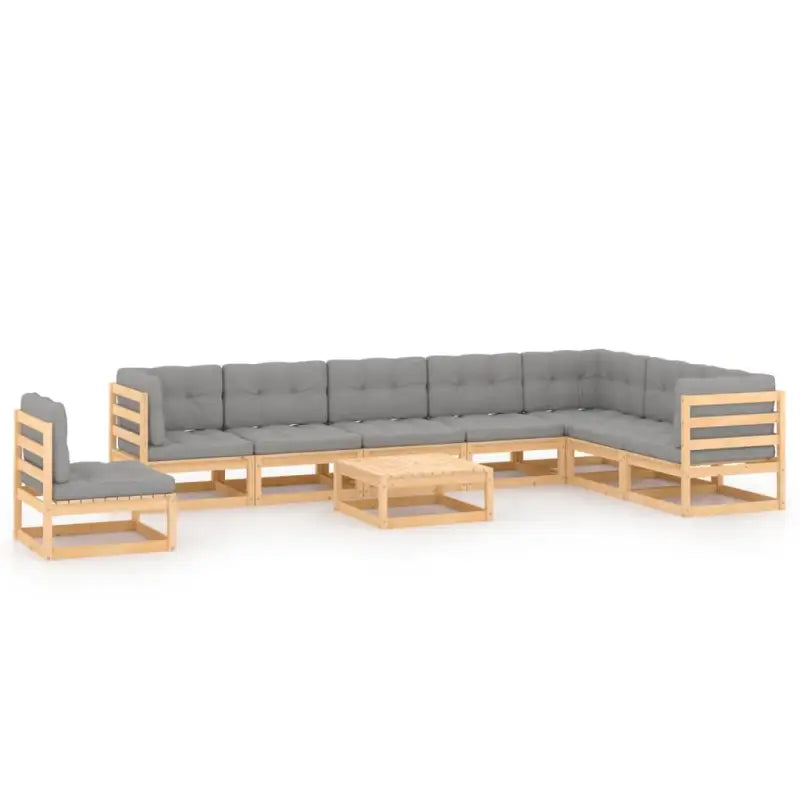 Tuinset van massief grenenhout voor ontspanning en samenzijn - Naturel / Ja - Tuinsets