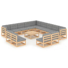 Tuinset van massief grenenhout voor ontspanning en samenzijn - Naturel / Ja - Tuinsets