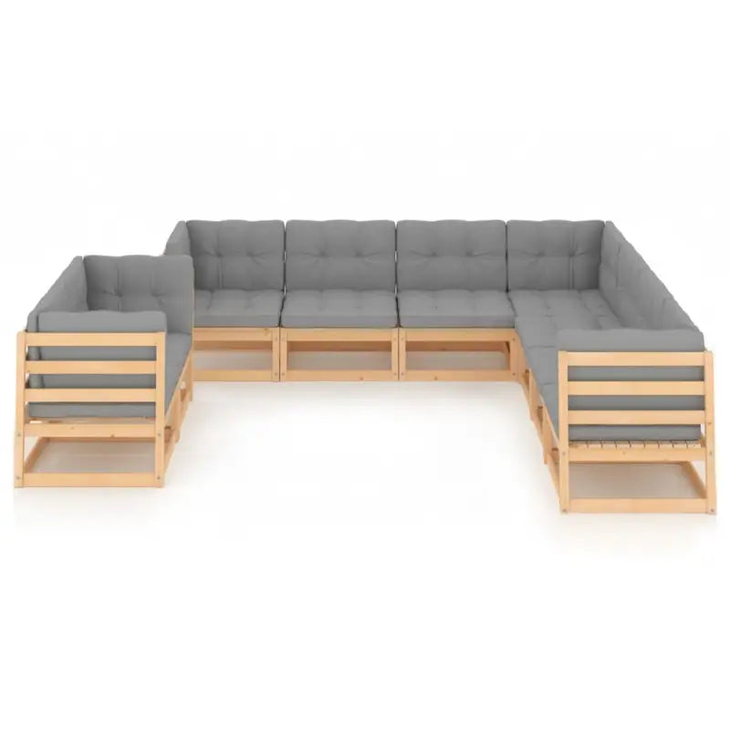 Tuinset van massief grenenhout voor ontspanning in de tuin - Tuinsets