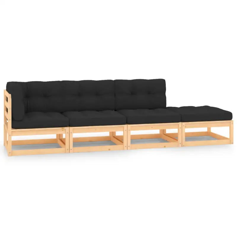 Tuinset van massief grenenhout voor ontspanning in de tuin - Tuinsets