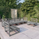 Tuinset van massief grenenhout voor ultiem buitenplezier - Grijs / Nee - Tuinsets