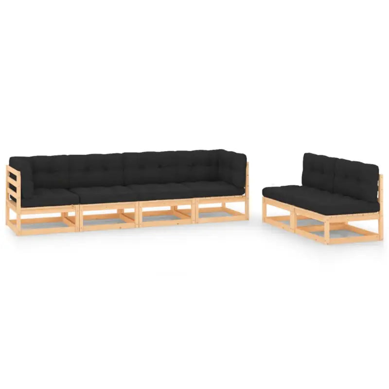 Tuinset van massief grenenhout voor ultiem buitenplezier - Tuinsets
