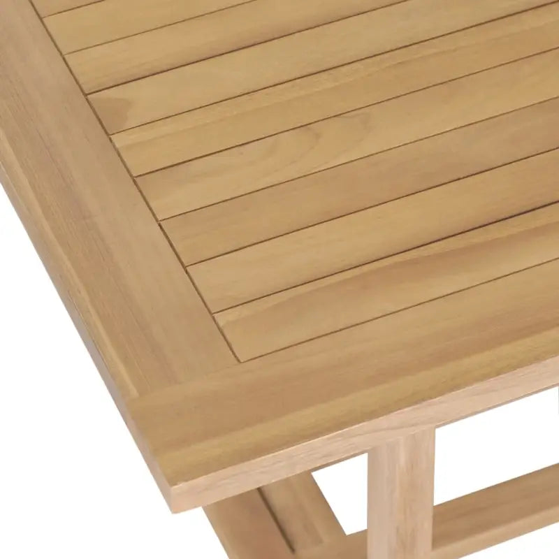 Tuinset van massief hout met verlengbare tafel en fijn geschuurd oppervlak - Met armleuning / Rechthoekig - Tuinsets