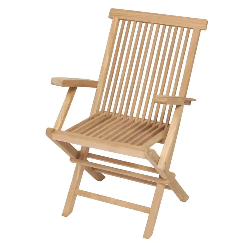 Tuinset van massief hout met verlengbare tafel en fijn geschuurd oppervlak - Met armleuning / Rechthoekig - Tuinsets