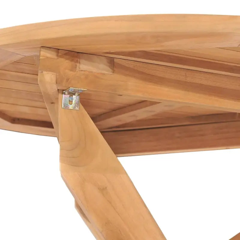 Tuinset van massief teakhout met waterbasisafwerking en afmetingen - Ø 110 cm Tafel - Tuinsets