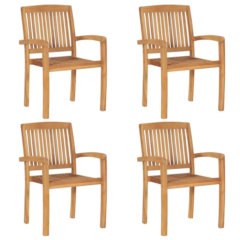 Tuinset van massief teakhout met waterbasisafwerking en afmetingen - Ø 110 cm Tafel - Tuinsets