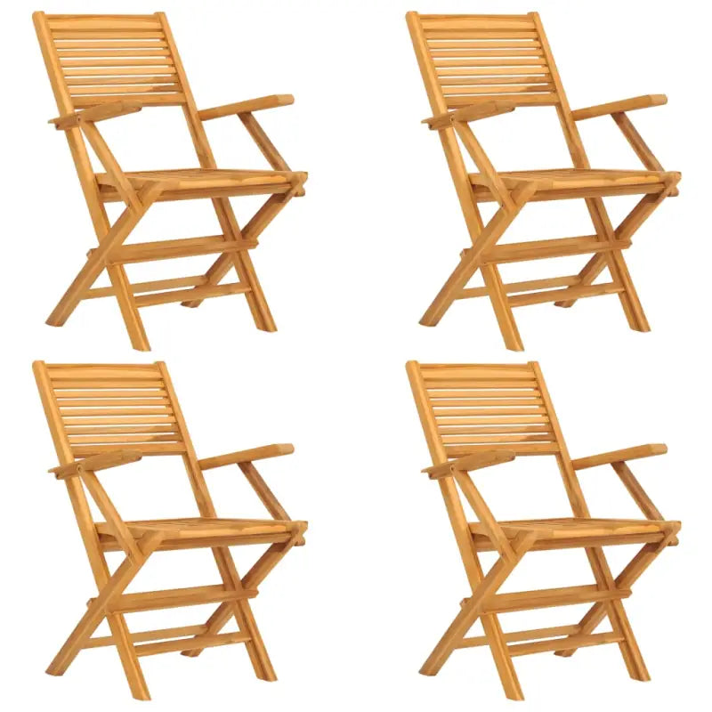 Tuinset van massief teakhout voor een comfortabele ervaring met gelat ontwerp - Tuinsets