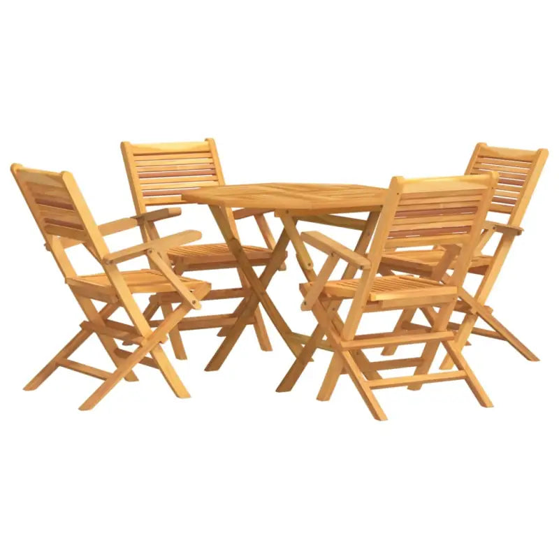 Tuinset van massief teakhout voor een comfortabele ervaring met gelat ontwerp - Tuinsets