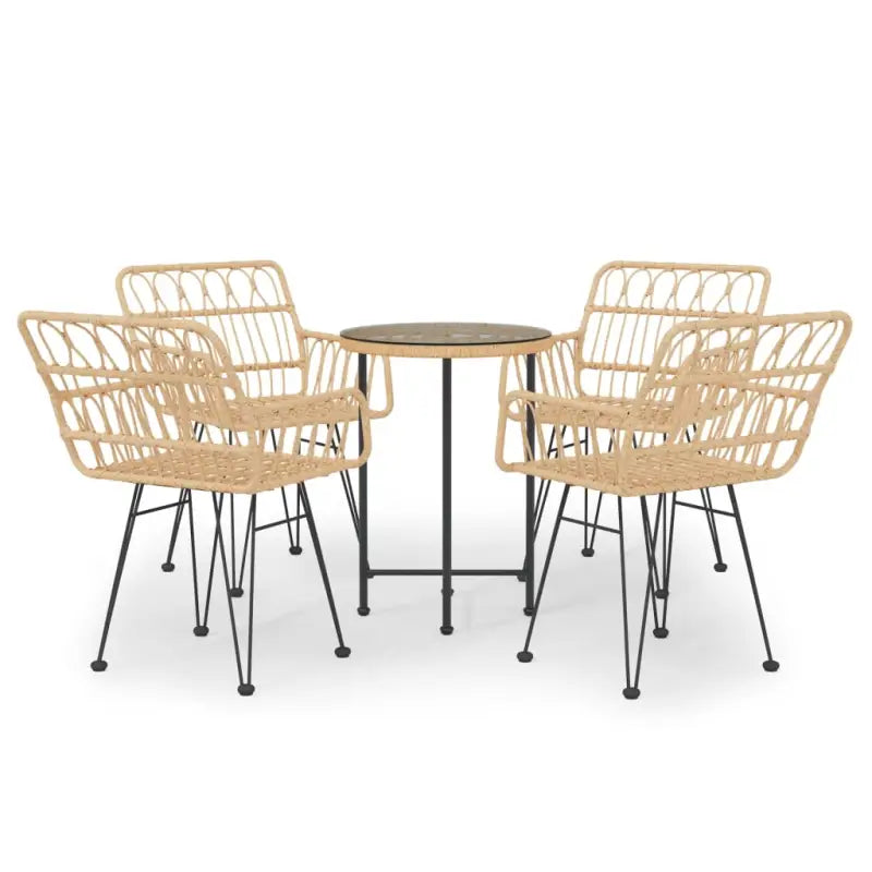 Tuinset van poly rattan met duurzaam uiterlijk en eenvoudig schoon te maken - Tuinsets