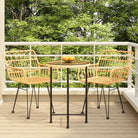 Tuinset van poly rattan met duurzame en eenvoudig schoon te maken afmetingen - Tuinsets