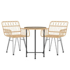 Tuinset van poly rattan met duurzame en eenvoudig schoon te maken afmetingen - Tuinsets