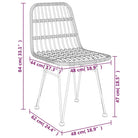 Tuinset van poly rattan met esthetisch rattan uiterlijk en afmetingen - Tuinsets