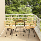 Tuinset van poly rattan met esthetisch rattan uiterlijk en afmetingen - Bruin - Tuinsets