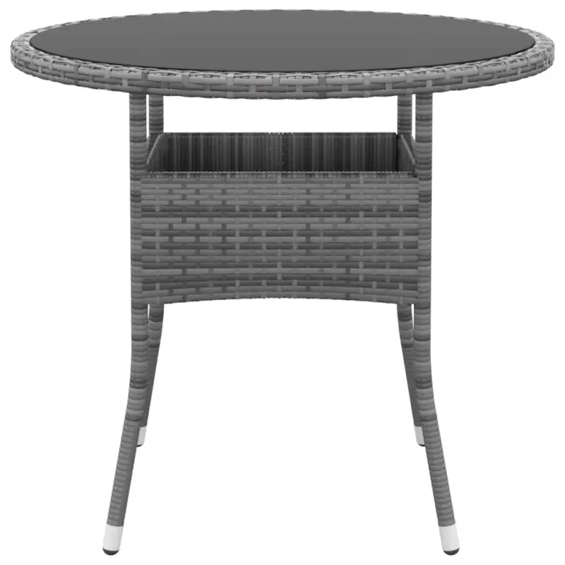 Tuinset van poly rattan met gehard glas en gepoedercoat staal - Tuinsets