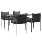 Tuinset van poly rattan met gehard glas voor eenvoudig schoon Genieten - Tuinsets