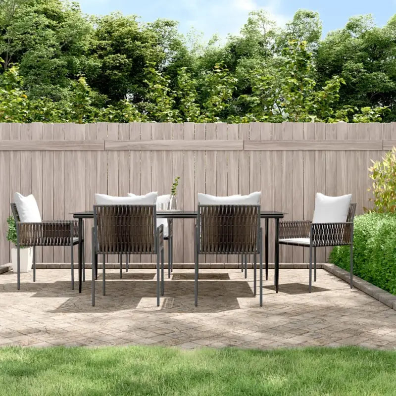 Tuinset van poly rattan met gehard glas voor eenvoudig schoon Genieten - Bruin / 200 cm tafellengte - Tuinsets