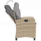 Tuinset van poly rattan met gemakkelijk schoon en gehard glas oppervlak - Tuinsets