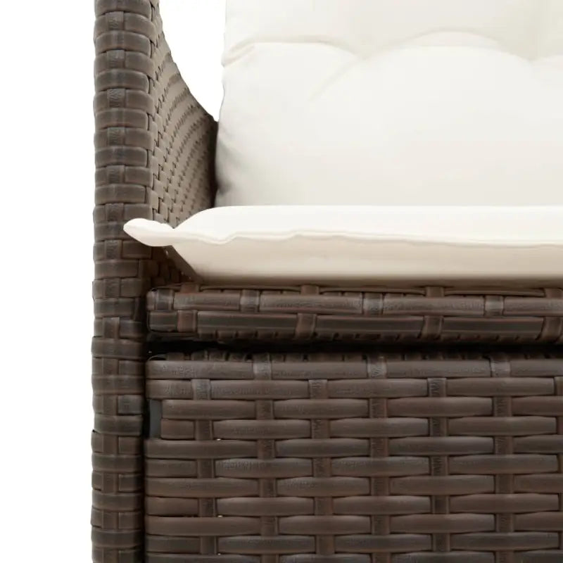 Tuinset van poly rattan met gemakkelijk schoon en gehard glas tafel - Tuinsets