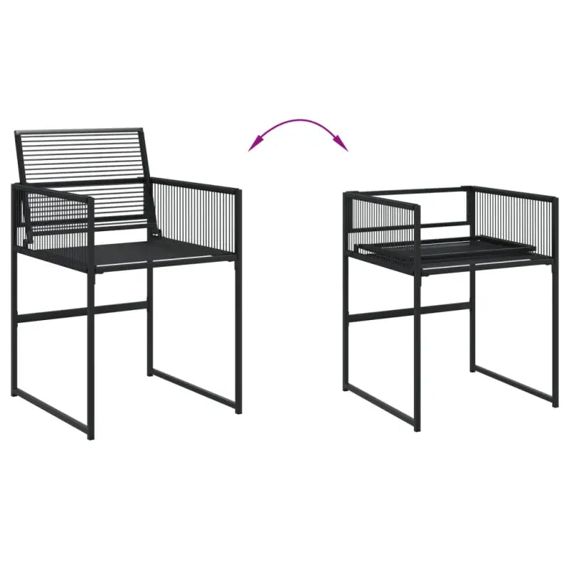 Tuinset van poly rattan met gemakkelijk schoon en gepoedercoat staal - Tuinsets