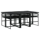 Tuinset van poly rattan met gemakkelijk schoon en gepoedercoat staal - Tuinsets