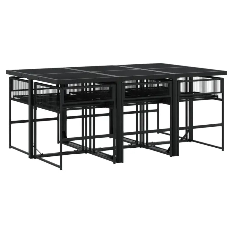 Tuinset van poly rattan met gemakkelijk schoon en gepoedercoat staal - Tuinsets