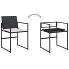 Tuinset van poly rattan met gemakkelijk schoon en wasbare hoes - Tuinsets