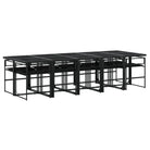 Tuinset van poly rattan met gemakkelijk schoon en wasbare hoes - Tuinsets