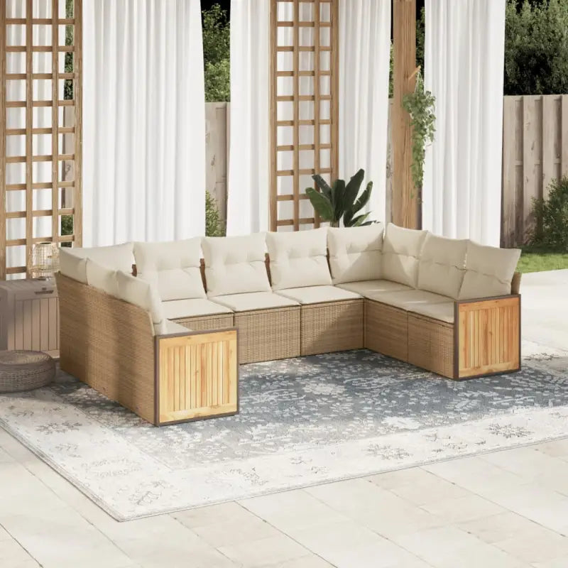 Tuinset van zwart gepoedercoat staal met comfortabele afmetingen - beige en crèmekleurig / Zonder tafel - Tuinsets
