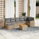 Tuinset van zwart gepoedercoat staal met comfortabele afmetingen - Gemengd beige / Met tafel - Tuinsets