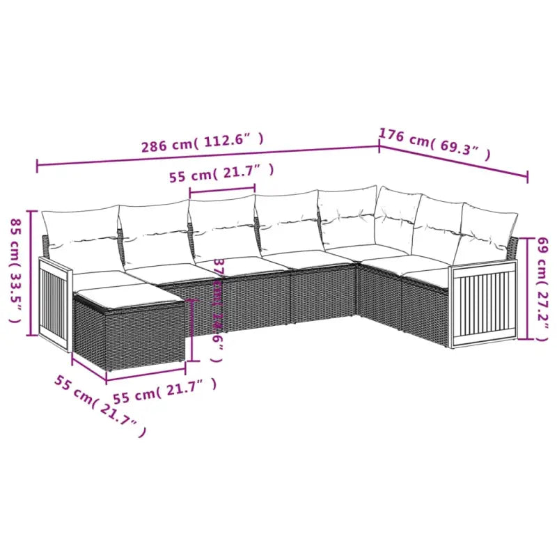 Tuinset van zwart gepoedercoat staal met comfortabele afmetingen - Tuinsets