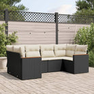 Tuinset van zwart gepoedercoat staal met comfortabele afmetingen - Zwart en crème - Tuinsets