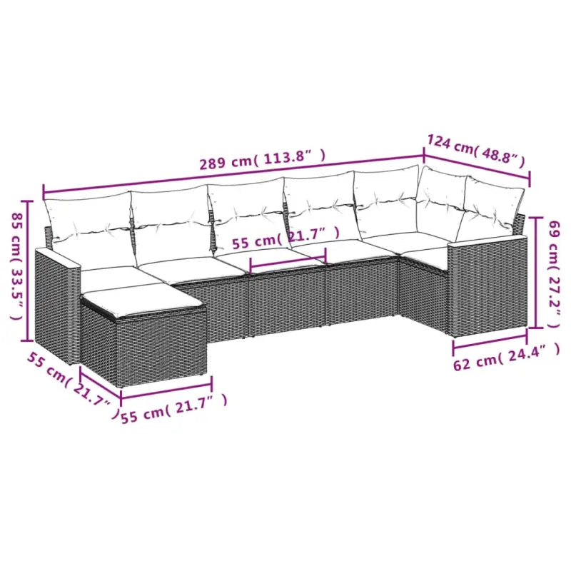 Tuinset van zwart gepoedercoat staal met comfortabele afmetingen - Tuinsets