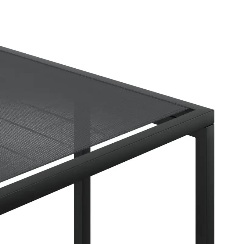 Tuinset van zwart gepoedercoat staal voor buiten en terras - Tuinsets