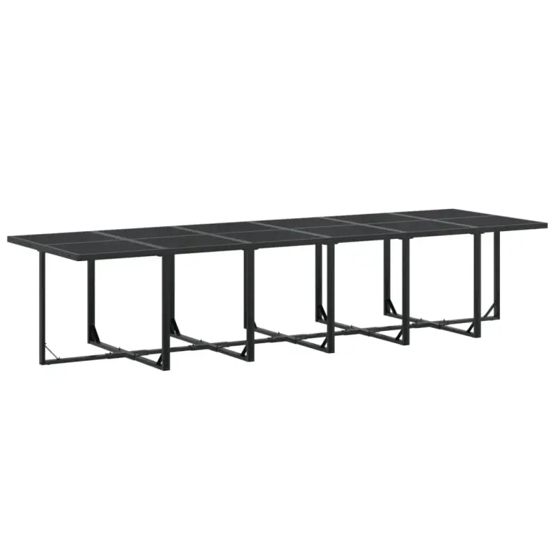 Tuinset van zwart gepoedercoat staal voor buiten en terras - Tuinsets