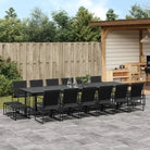 Tuinset van zwart gepoedercoat staal voor buiten en terras - Tuinsets